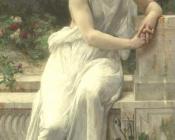 吉娄梅 赛涅克 : Young woman of Pompeii on a terrace